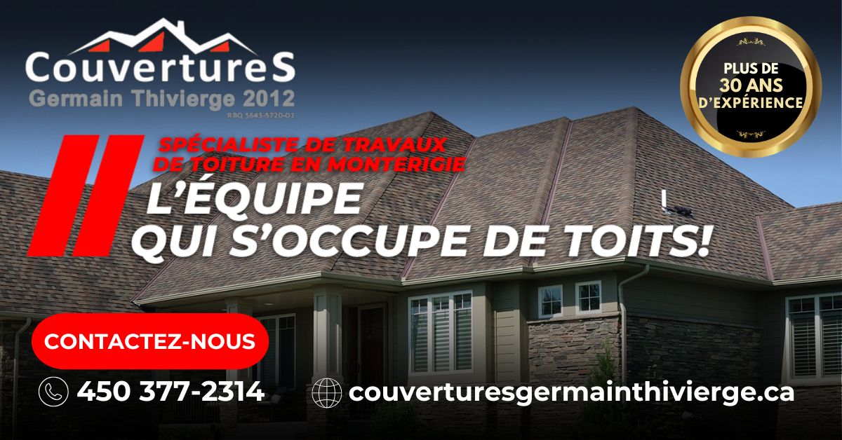 Couvreur, entrepreneur en toitures commerciales à Rigaud